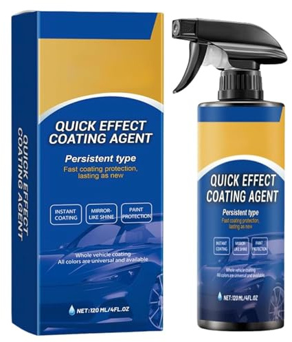 Quick Effect Coating Agent for Car, Agente de Recubrimiento de Efecto Rápido, 3 in 1 Car Coating Spray, Agente de Recubrimiento de Acción Rápida, Spray de Alta Protección 3 en 1 para Coche,120ml
