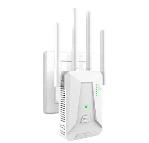 2026 WiFi Booster Range Extender, WiFi Extender, 4 Antennas Ethernet Port