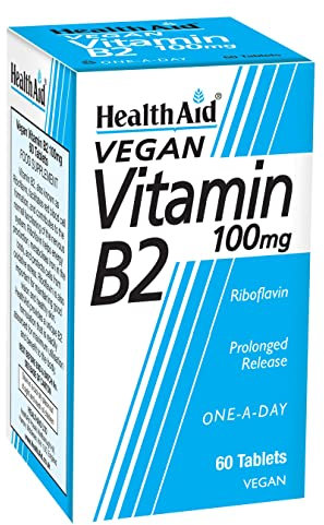 HealthAid Vitamin B2 (Riboflavin) 100mg - Prolong Release - 60 Tablets