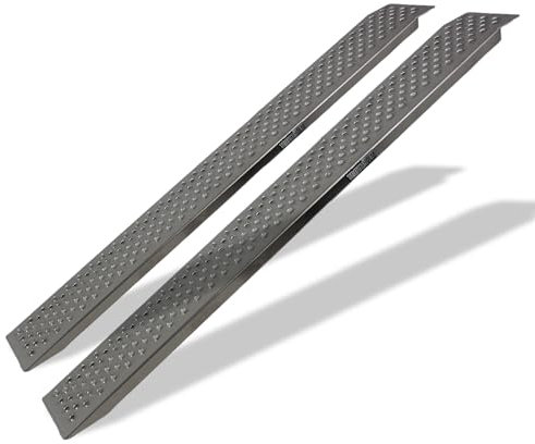 TRUTZHOLM 2 x Alu Auffahrrampen 150 x 21,5 cm 400 kg rutschhemmend starr Fahrradrampen Verladerampen leichte Ausführung