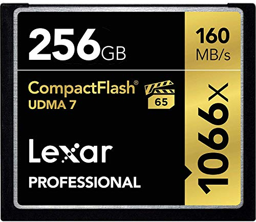 Lexar Professional 1066x 256GB CompactFlash Card, Up to 160MB/s Read, CF Card for Professional Photographer, Videographer, Enthusiast (LCF256CRBEU1066)