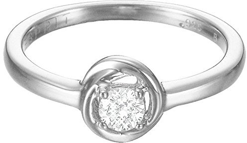 Esprit Essential Damen-Ring 925 Silber rhodiniert Zirkonia transparent