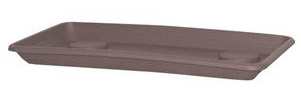 Blim Anthea Soucoupe rectangulaire pour jardinière Marron foncé 100 cm