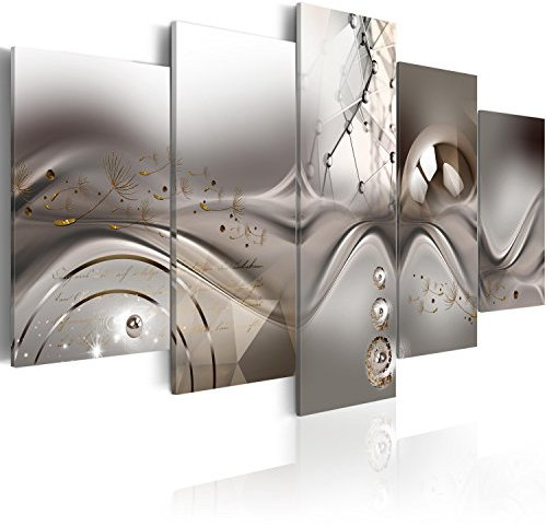 B&D XXL Acrylglasbild Abstrakt 200x100 cm 5 Teilig Wandbild auf Acryl Glasbilder Kunstdruck Moderne Acrylglas Platte Wanddekoration Geschenke Heimdekoration Glasbild a-C-0042-k-o
