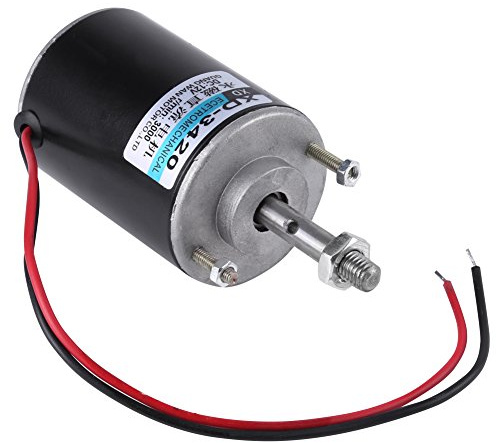 Moteurs à Aimant Permanent, 12 / 24V 30W CC/CCW à Grande vitesse Moteur à Engrenages Electriques à Aimant permanent à Faible Bruit pour le Générateur DIY(12v 3500rpm)