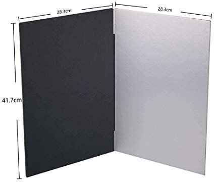 Pixapro 297x420x2.5mm V-Flat Bounce Board V Flat Backdrop Studio Light Reflector Cardboard 3 in 1 Food Photo Shooting Reflector Foldable for Product Still Life Photo Shooting Still life photography