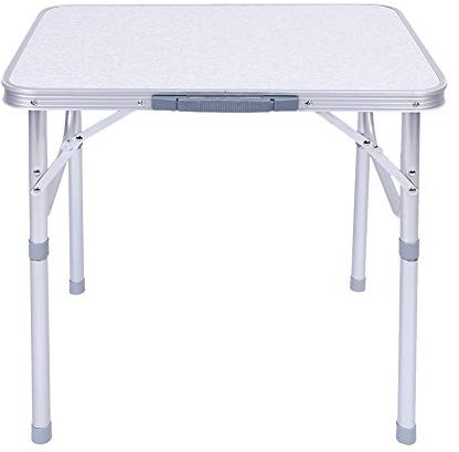 Cocoarm Campingtisch Klapptisch Alu Gartentisch Arbeitstisch Balkontisch Reisetisch, Balkontisch höhenverstellbar 45 x 60,2 x 25-56cm
