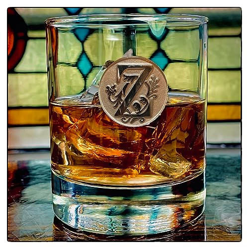 KolbergGlas Verres à whisky en cristal de qualité supérieure avec monogramme gravé - Idée cadeau pour homme, frère, père, grand-père, boss et chef (Z).