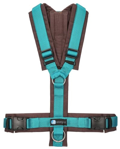 anny-x Brustgeschirr Fun braun Petrol - Gr. S, oliv