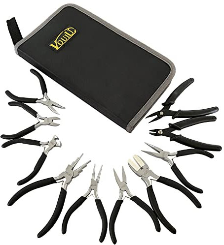 vouiu 10-Piece Jewelry Pliers Set Jewelry Making Tools