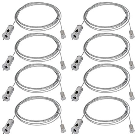 Ruilogod 8pcs 1.2M Lighting Suspension Cable Hanging Chain Cylinder Attachment Head (id: 2e8 466 6c5 be6 02c