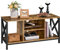 Yaheetech Fernsehschrank mit 4 offenen Lagerregale Stabiler TV-Schrank TV-Board X-förmige Stütze TV-Bank TV-Regal Unterschrank Couchtisch für Wohnzimmer, 106 × 40 × 50,5 cm Rostbraun