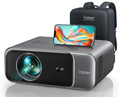 YABER Beamer Heimkino Projektor, 1080P Full HD Unterstützt 4K, Auto Focus & Keystone Korrektur