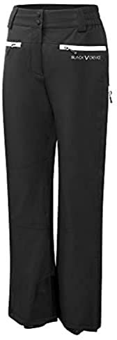 Black Crevice Damen Skihose, 10.000mm Wassersäule, atmungsaktiv, schwarz, 42
