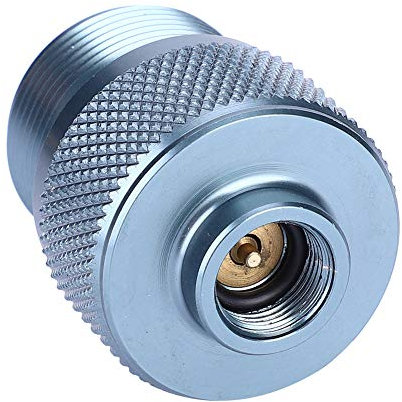 Naroote Gastank-Adapter, Gasherd-Adapter, Aluminiumlegierung, Gastank-Konverter, Ventiladapter, Ventilplankenkanister, Gasbehälter-Adapter für Outdoor-Camping