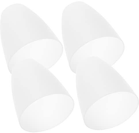 HEMOTON 4 Stück Flacher Lampenschirm Aus Kunststoff -leuchten Desktop-dekor Schere Lampenschirmabdeckung Lampenschirm Für Schreibtischlampe Wandlampen Plastik Decke Ersetzen Weiß