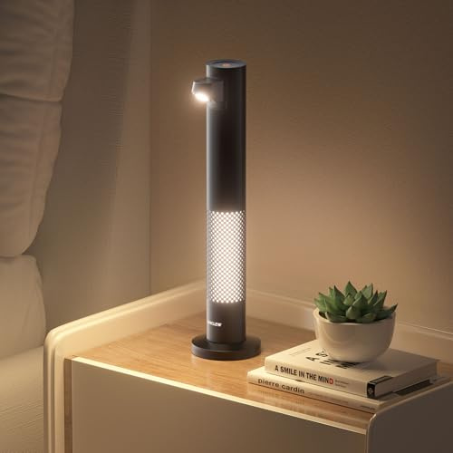 CHICLEW 2-in-1 Lese- & Ambientelicht mit 5 Lichtmodi, 350° verstellbare Schreibtischlampe, Ein-Knopf-Bedienung, abnehmbare & tragbare Nachtlampe für Schlafzimmer, Innen- & Außeneinsatz