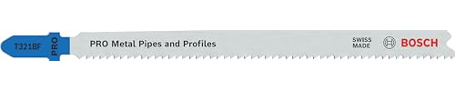 Bosch 2x Hoja de sierra de calar PRO Metal Pipes and Profiles T321BF | para Tubos y perfiles metálicos, Láminas de acero, Longitud 132 mm, Professional Accesorios Sierra de calar