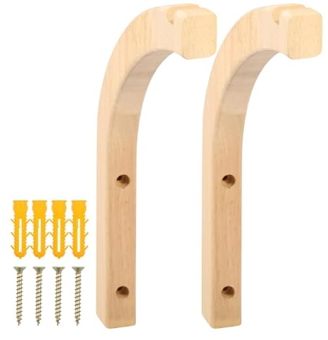 Colgador de plantas para interiores, 2 soportes de madera para plantas de interior | Soporte de planta de forma curvada para plantas para el hogar, dormitorio, sala de estar
