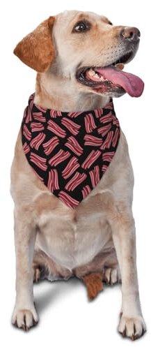 Hundehalstuch, Dreiecks-Lätzchen mit Speck-Druck, niedliches Hundezubehör, Schwarz