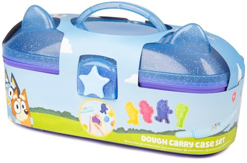 SelectTraders Dough Carry Case Set for Kids | Portable Play Dough Kit with 4 Dough Pots, Cutters, Roller & Sticker | Creative Fun for Kids with Washable Play Scene | Travel-Friendly