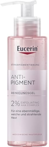 Eucerin Anti-Pigment Reinigungsgel 200 ml, Gesichtsreinigung zur Reduzierung von Pigmentflecken, mit 2% AHA Peeling für eine ebenmäßige, strahlende Haut