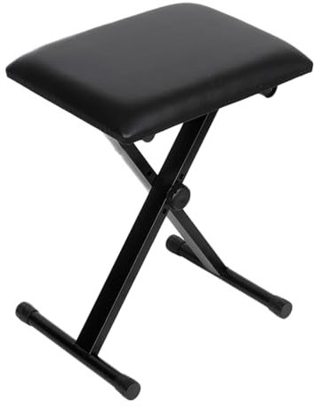 LWZQRVCT Klavierhocker-Stuhl, Klappbare Klavierbank, Höhenverstellbare Klavierbank, Kann Eine Last Von 440 IBS Tragen, Geeignet for Erwachsene Und Kinder(Black)