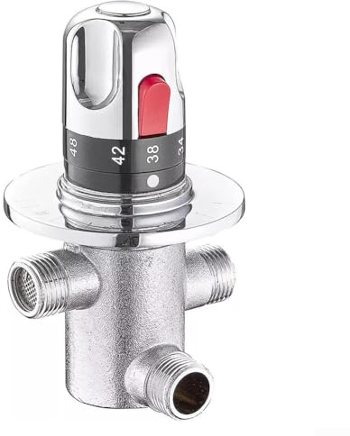 Thermostat-Mischventil, Messing, Kalt- und Warmwasser-Mischventil, Temperaturregelung, N15, G1/2-Zoll-Anschluss, Duscharmatur