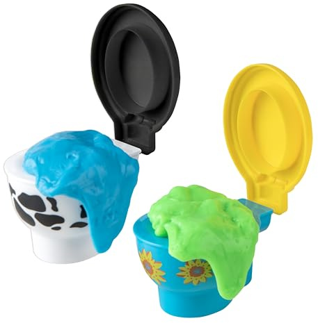 ORB Goooze Ultra Toilet Slimi 2 Pack - Fun, Novelty Slime and Toy Toilets - Make Silly Bathroom Sounds and Prank Your Friends - Novelty Sensory Toy and Gift Guaranteed to Make Kids and Adults Laugh