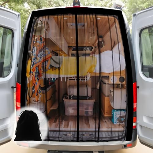 Magnetisch Moskitonetz für Multivan Heckklappe - 200x170 cm Fliegengitter | Größenvielfalt – für viele Fahrzeugmodelle,Magnetbefestigung ,Universa Insektenschutz – speziell für Wohnmobil & Camper
