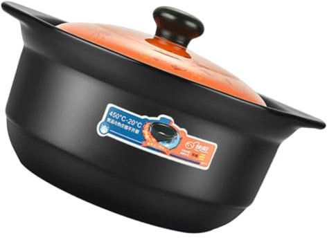 IMIKEYA Olla De Cerámica Para Guisos Con Tapa Cacerola Para Estofados Doméstica Ahorro De Energía y Cocina Multifuncional Para Personas