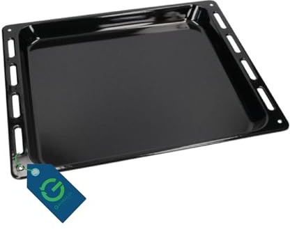 G GRIMALDI Teglia Forno Compatibile con Candy 42807319 – Leccarda Smaltata 37x44,5x3 cm – Ricambio per Forni Candy Vassoio d'appoggio Rettangolare misure interne Nero