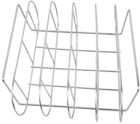 TOYANDONA Stainless Steel Rib Rack BBQ Grilling Rack Outdoor Barbecue Tool Heavy Duty Steak and Rib Holder for Home Parties