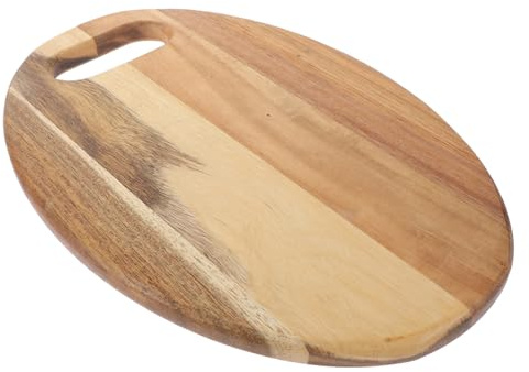 Healifty Tabla de Cortar de Madera de Algarrobo 1 Pieza Color Caqui