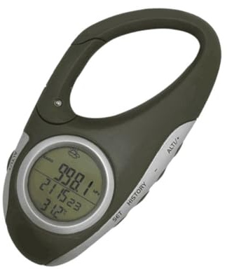 VICASKY Tragbarer Karabiner mit Barometer und Thermometer Höhenmesser