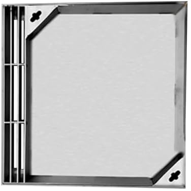 Stainless Steel Drain Cover, 50cm/19.7in Garden Drainage Lid with Pull Hole, Sewer Pit Cover, Durable Outdoor Drain Grate, Ideal for Septic Tanks and Water Features