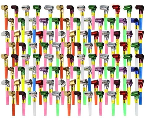 100 pezzi di fischietto telescopico che soffia for feste, generatore rumore, plastica, intrattenimento, prop per Feste