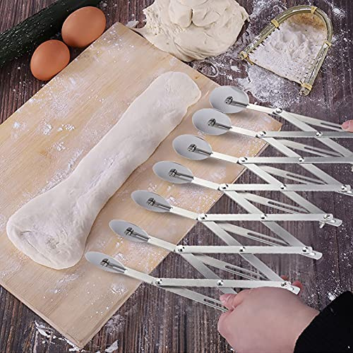 Riuulity Durable Folding Pizza Roller Cutter Wheel Pastry Crimper Tool for Quick Slicing for Professional Chefs