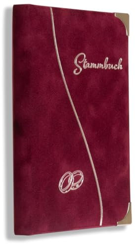 Stammbuch Ringar Bordeaux Rot Hochzeit Familienstammbuch incl. Einleger