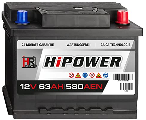 HR Autobatterie 12V 63Ah 580A/EN Blei-Säure