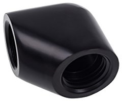 Alphacool Eiszapfen L-Verbinder G1/4 IG auf G1/4 IG - Deep Black