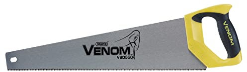 Draper 82197 Venom Second Fix Venom Double Ground 12PPI Handsaw, 550 mm Blade Length