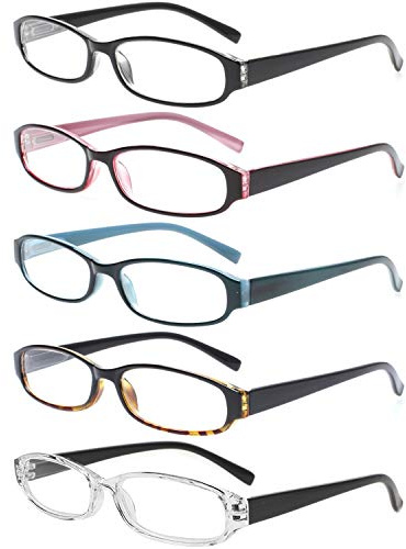 NORPERWIS Reading Glasses 5 Pairs Spring Hinge Comfort Fashion Quality Readers for Men and Women (5 Pack Mix Color, 2.00)