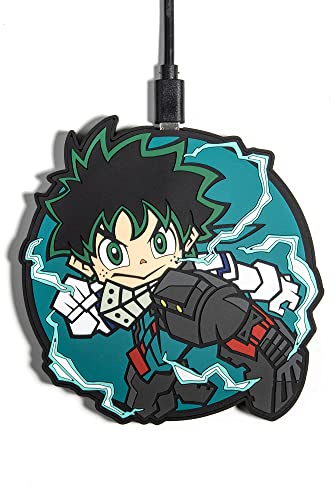 Numskull Official My Hero Academia Wireless Charger Pad - 10W Fast Qi Charger for all Qi Wireless devices