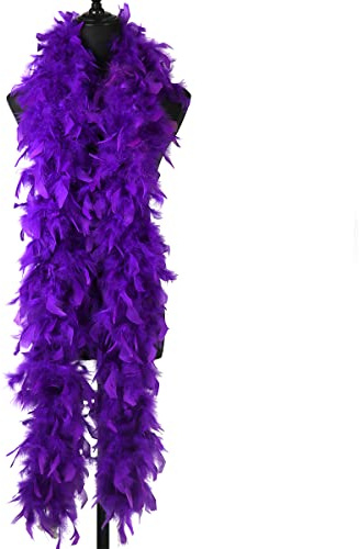 wangruida 1,8 m 90 g lila Chandelle Boa Truthahnfedern. für Tanzen Hochzeit Basteln Party Dekoration
