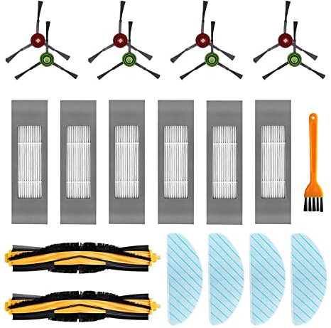 Zubehör für Ecovacs DEEBOT N10 Plus N8 N8+ N8 Pro N8 Pro+ DEEBOT OZMO T8 T8+ T8 AIVI T8 AIVI+ T9 T9+ Staubsauger Roboter Filter Bürste Wischtuch Ersatzteile (21 Stück)