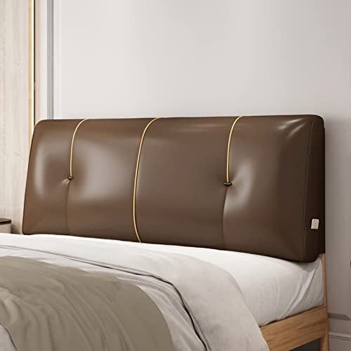 Generic Leder Nackenrolle Großes Kopfteilkissen Wandkissen Leserückenlehne Keilkopfteilkissen Für Tagesbett Etagenbett Mit Abnehmbarem Bezug,A,No headboard 35.4/90cm