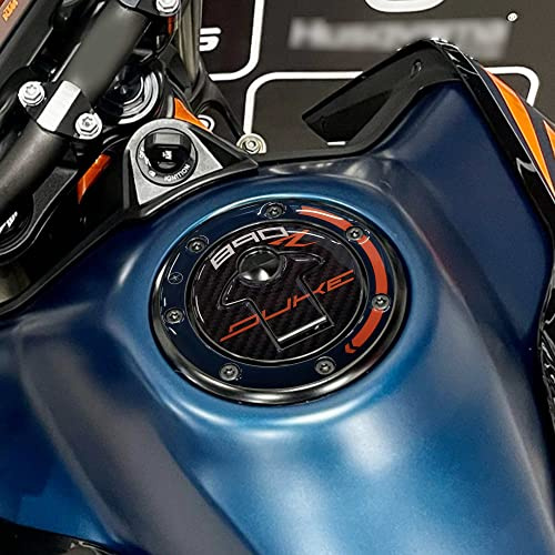 LABELBIKE 3D Motorrad Tankdeckelaufkleber kompatibel mit KTM | 890 Duke R 2022-2023 Atlantikblau, Harzschutz, Kratzfest, Dekoration