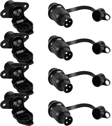 Prise Remorque Et Prise pour Remorque, 4 Pièces Male Femelle Connecteur 3 Broches, Prise 3 Broches, Etanche Remorque 12V, Prise 3 Plots Agricole pour Agricole Véhicule Remorque Camion Tracteur