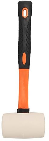 Mazo de goma | Mazos blandos duraderos de doble cara | Martillo mazo de goma con mango de vidrio para estacas de tienda, paisajismo, camping, suelo Jingan